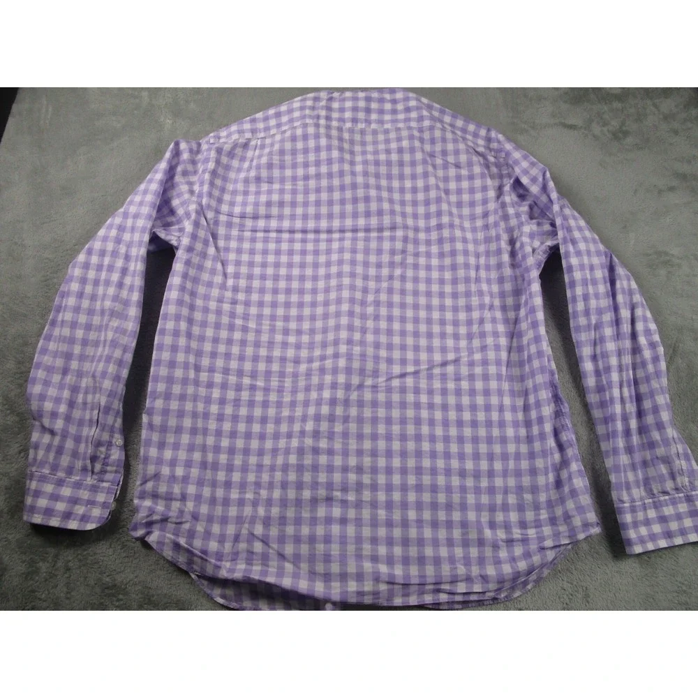 J‎ Crew Shirt Mens XL Purple Checked Preppy Casual Lightweight Cotton